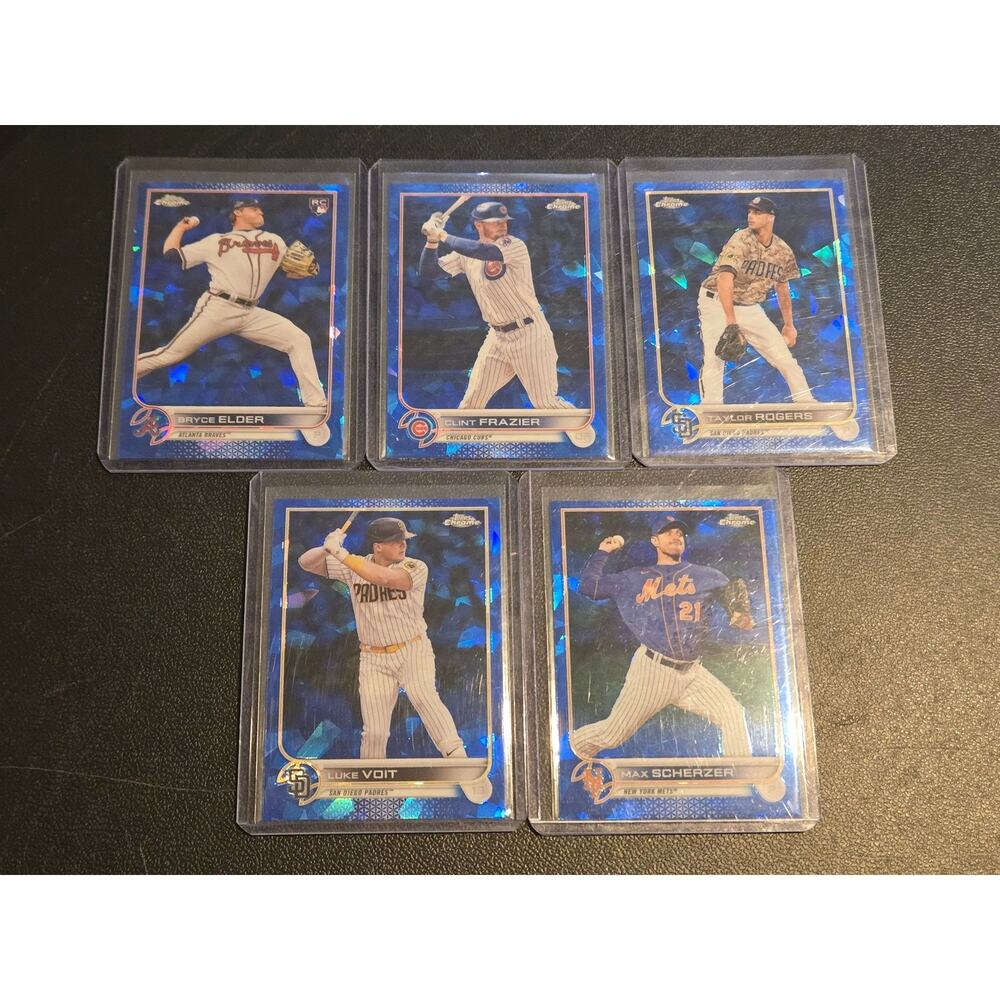 Topps Chrome Sapphire Baseball Card Lot Bryce Elder Luke Voit Max Scherzer